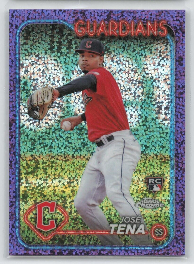 2024 Topps Chrome - Jose Tena #29 Purple Speckle Refractor /299 (RC)