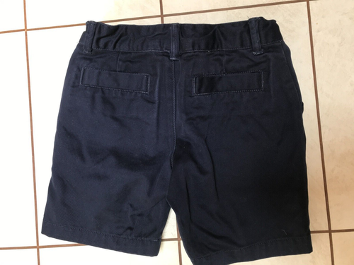 Gymboree Girls Navy Blue Uniform Flat Front Chino Shorts Size 5 Adjustable Waist - Picture 2 of 4