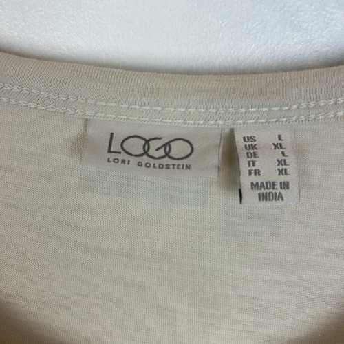LOGO Tunic Top Womens L Beige Peasant Boho Minimalist Minimalist Capsule - Picture 3 of 9