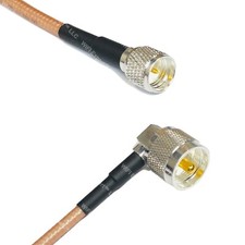 RG400 MINI UHF MALE to UHF Male Angle RF Cable FAST-SHIP LOT