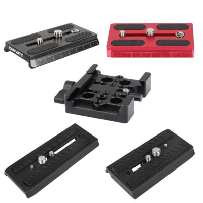 CAMVATE QR Base Slot Adapter Slide-in & Quick Release Plate w/1/4'' & 3/8'' Thread