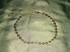 Girl's Choker 11" Long  3 1/2" Extender Gold Tone Metal Links Lobster Closure