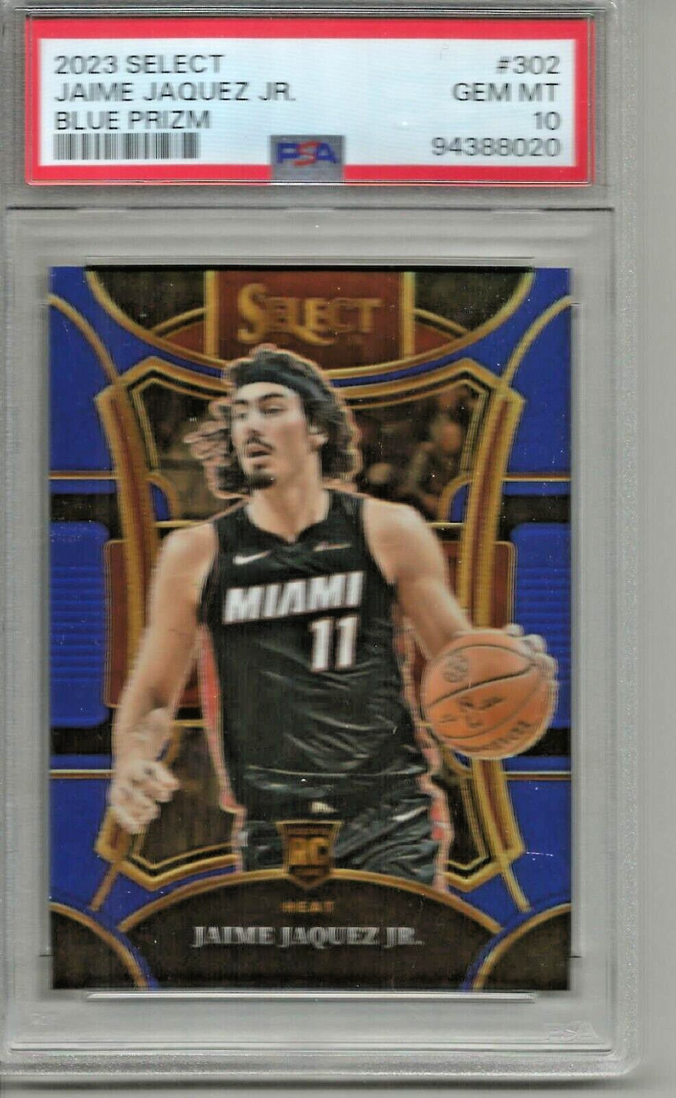 Jaime Jaquez Jr. 2023/24 Panini Select Mezzaninie Blue Prizm Rookie PSA 10