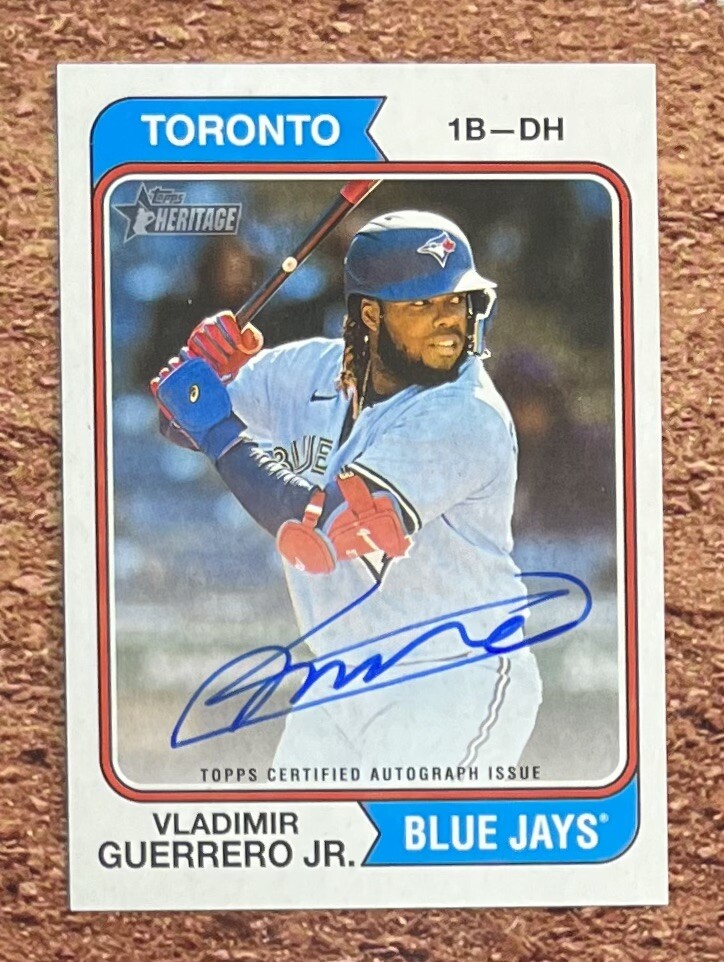 2023 Topps Heritage Vladimir Guerrero Jr. Real One Auto ROA-VG Blue Jays Signed