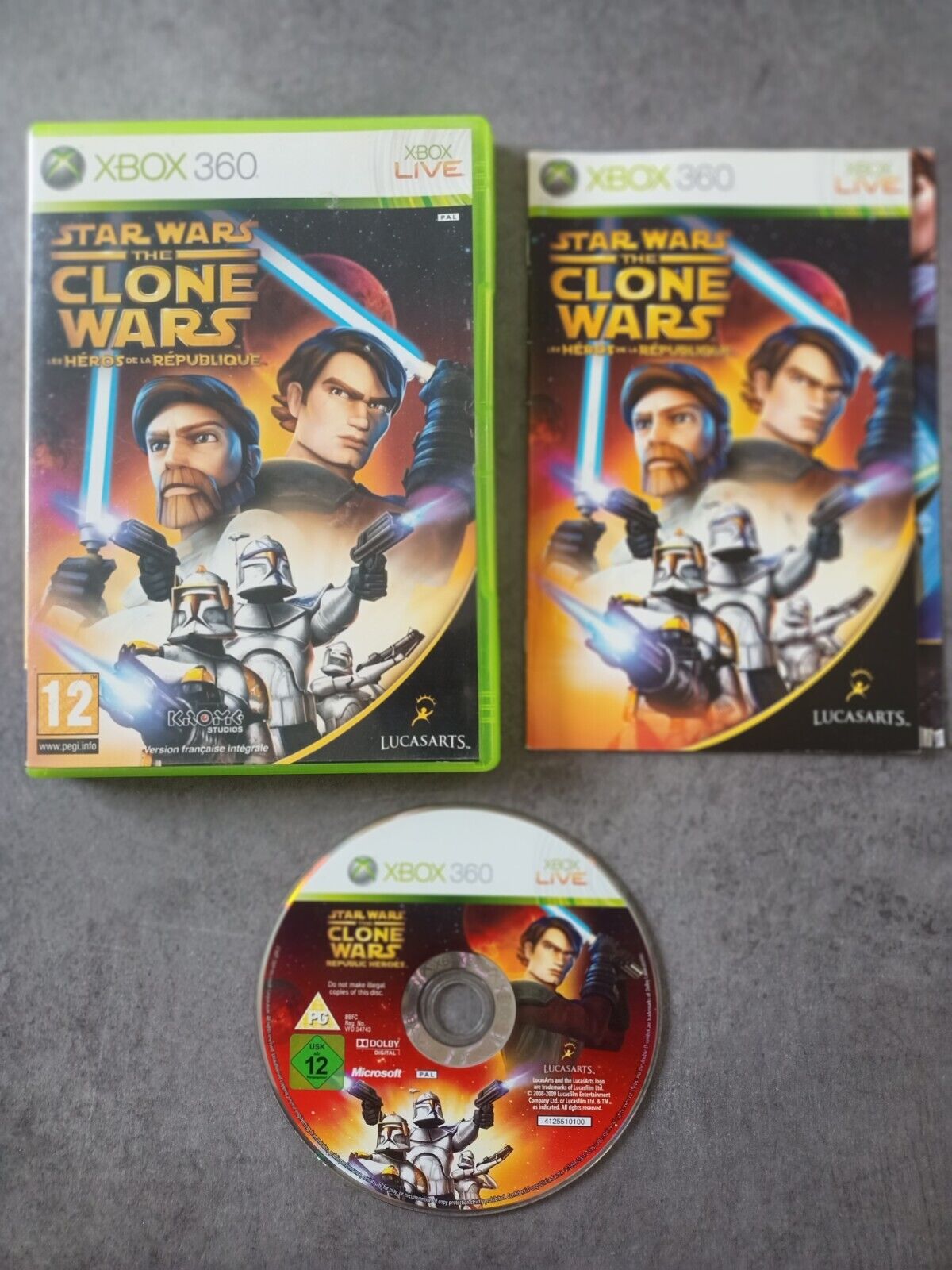 (X360-2) XBOX 360 Star Wars The Clone Wars Les Héros de la Republique PAL FR