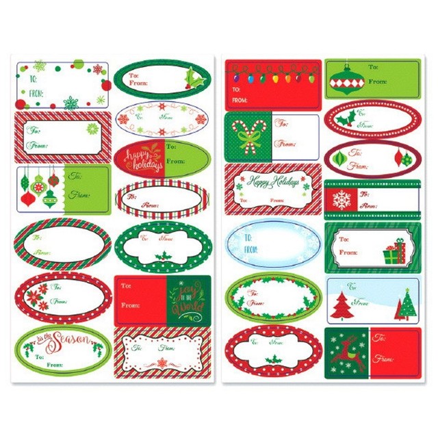 156 Cute Christmas Gift Name Tag Stickers Self Adhesive Holiday To From Labels for sale online ...