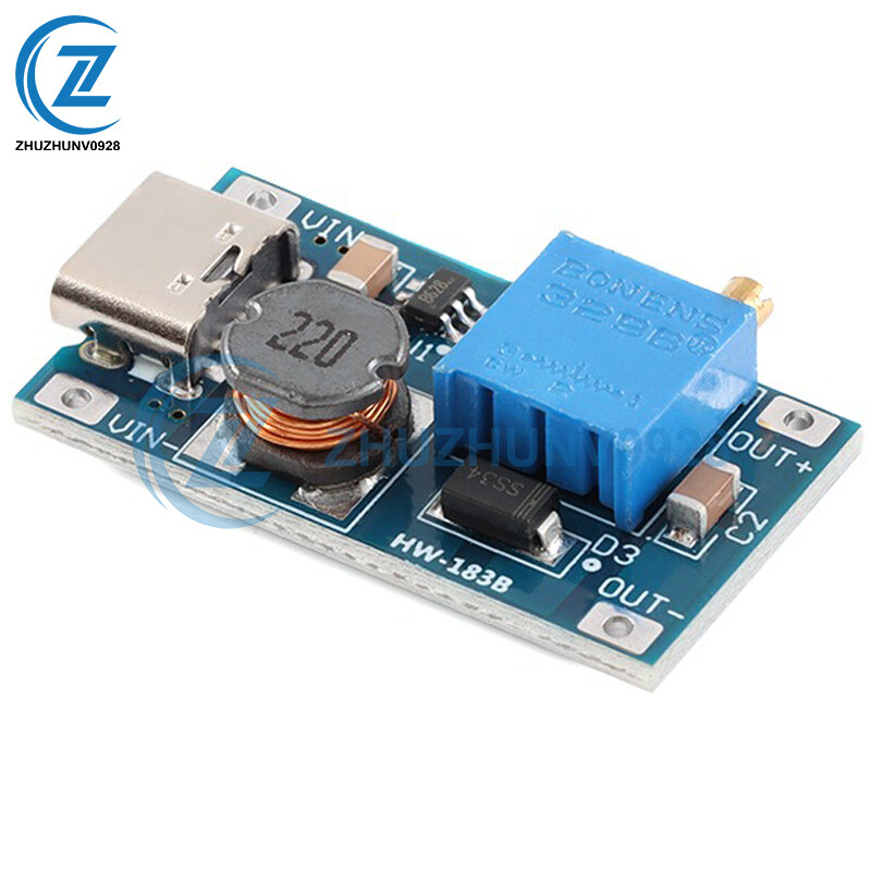 2A HW-183B DC-DC Booster Module Adjustable Power Supply USB-C | eBay