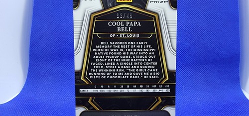 2023 Panini Select Prizm - Cool Papa Bell - Teal White Purple SSP # 33/49 - Picture 8 of 9