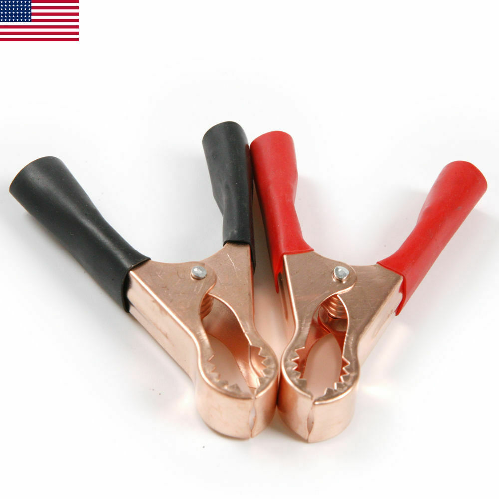 20pcs 80mm 50A Red & Black Car Battery Test Lead Clip Crocodile Alligator Clamps