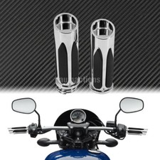 Chrome Soft Touch Comfort Hand Grips Set Fit For Harley Sporster Touring Dyna