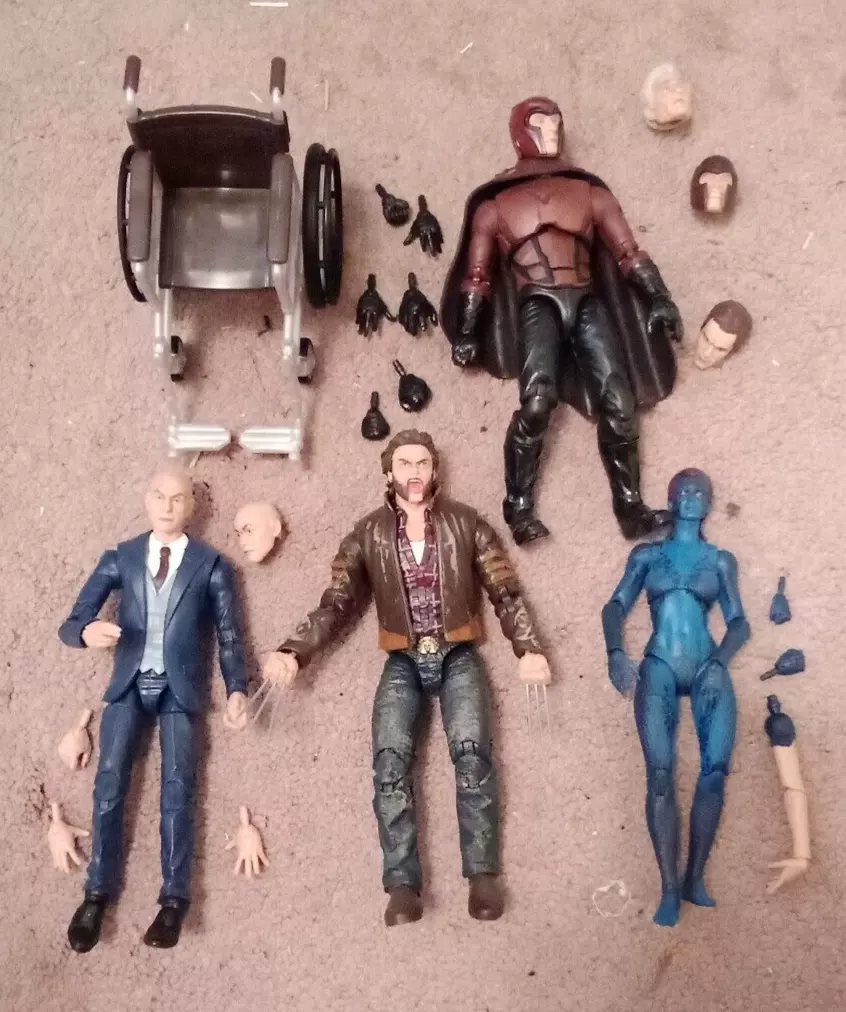 MARVEL LEGENDS X-MEN MOVIE LEGACY SET MAGNETO XAVIER WOLVERINE MYSTIQUE  F/S!