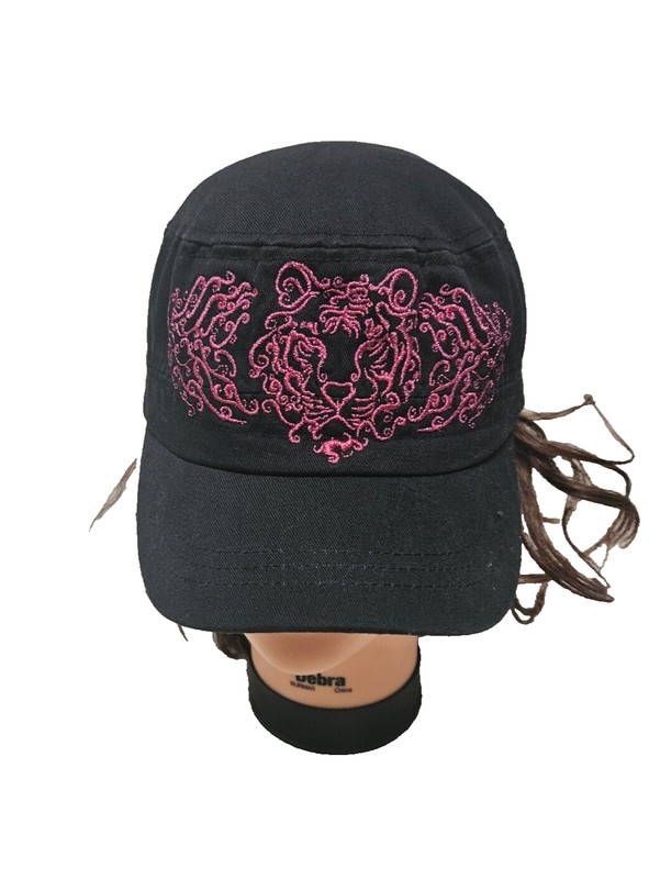 Kid Tees San Antonio Zoo Black Adjustable Hat Pink Logo On Black Hat