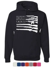 American Flag Hoodie 2nd Amendment Gun Rights Homeland AR15 Sweatshirt
