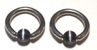 Nipple Lip Nose 316L Ss Body Jewelry Sexy 2- 10g 1/2 Black Cat Eyes Captive Ring