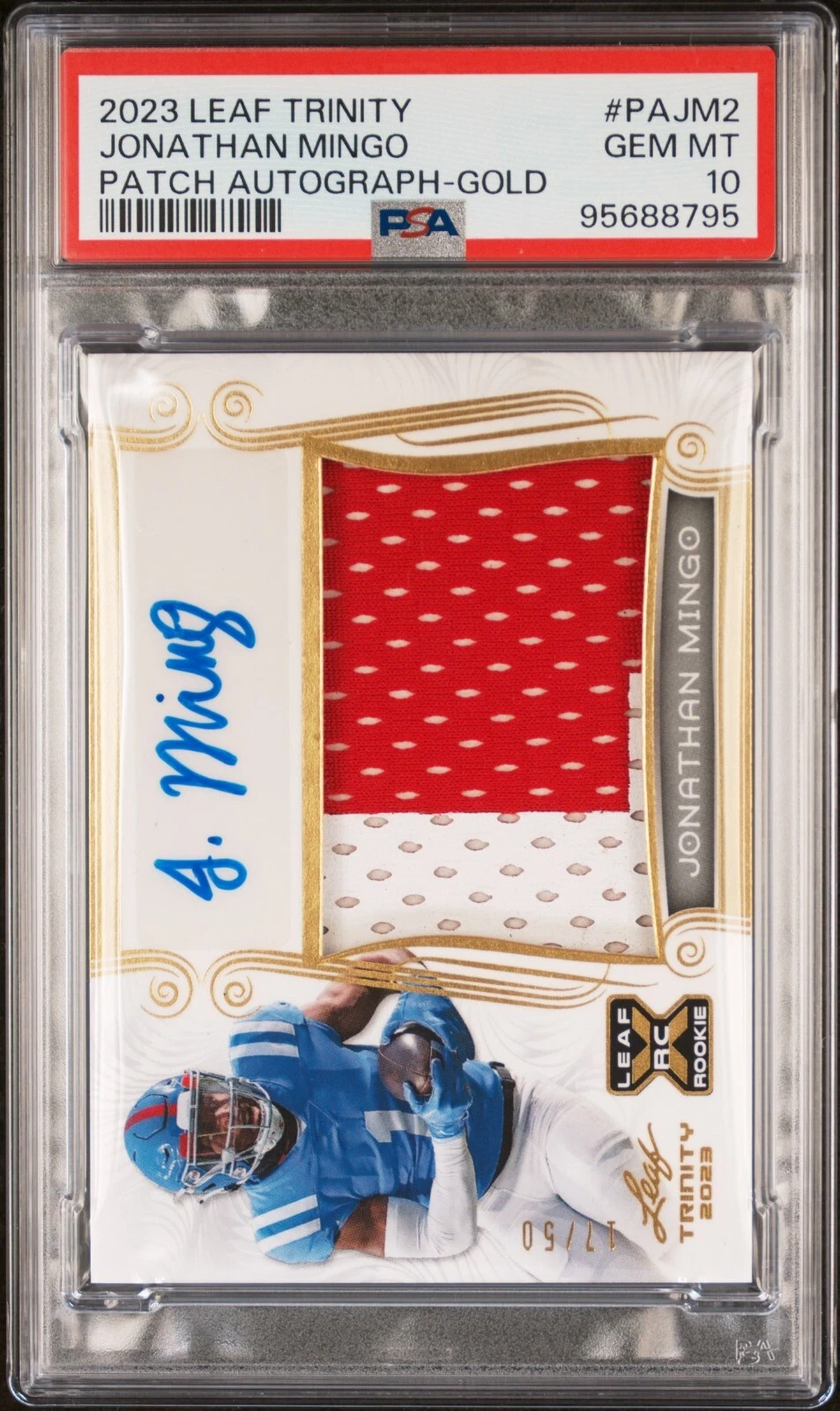 Jonathan Mingo Leaf Trinity Patch Autographs #PAJM2 Gold