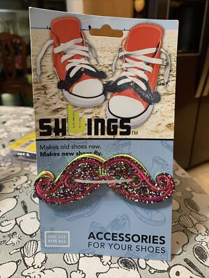 Shwings Multicolor Iridescent Wings Shoe Lace Accessories Rare New In Package