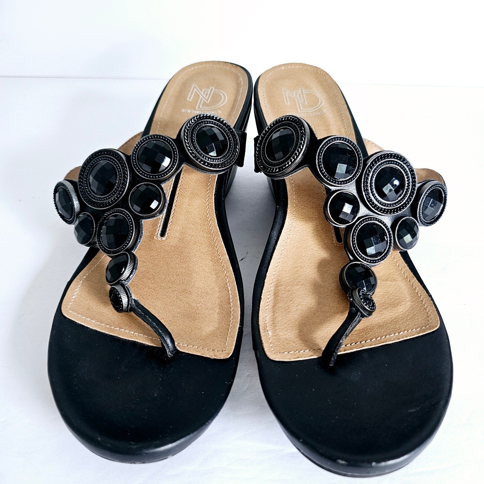 APL Sandalo donna nero con zeppa Fresca New Direction tacco 9 Sh654 2