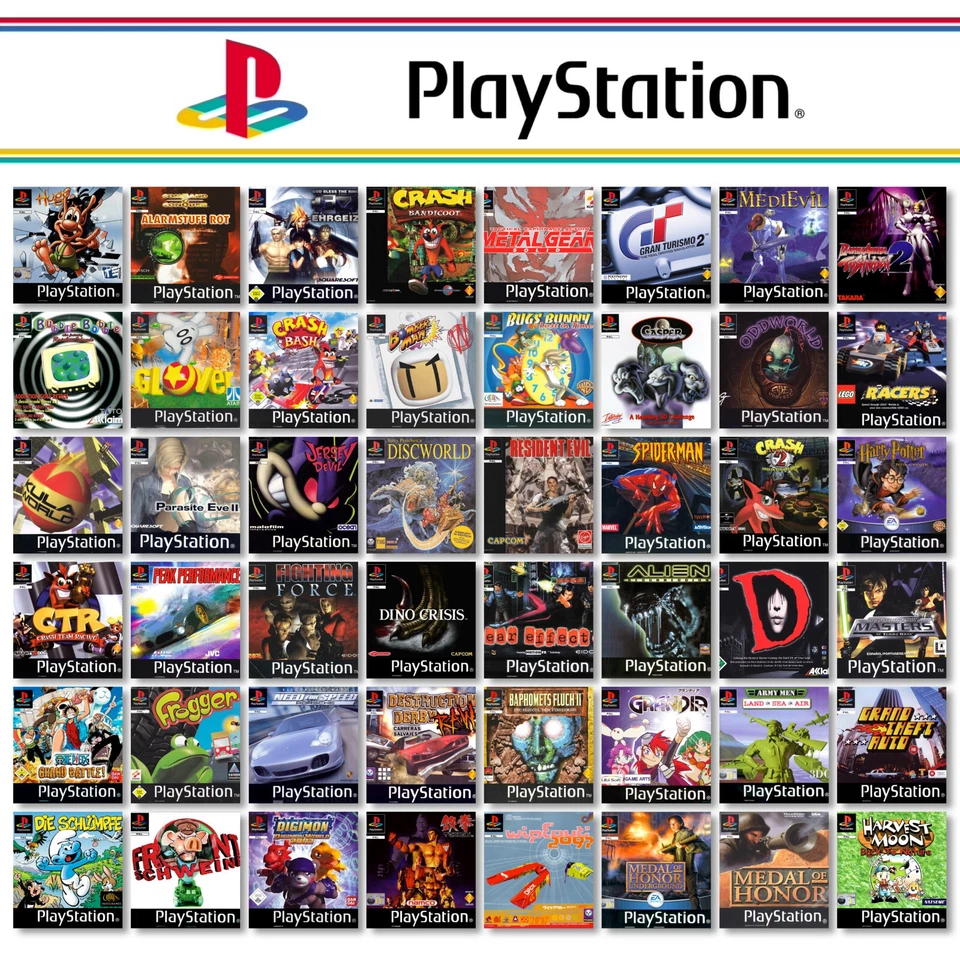 PS1 PlayStation One Spiele-Wahl 🎮 Shooter 💣 Action 🚨 Racing 🏁 Simulation ⚙️ - Bild 1 von 1