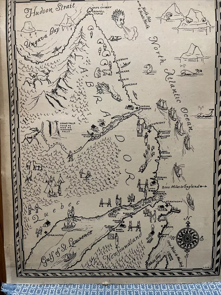 TERRANOVA NOVA ESCOCIA GRANDES LAGOS REGIÓN CANADÁ 14x18 Impresión Mapa Labrador Foto 4 de 4