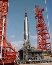 FAITH 7 SPACECRAFT ON PAD PRIOR TO LAUNCH GORDON COOPER 8X10 NASA PHOTO (AA-614)