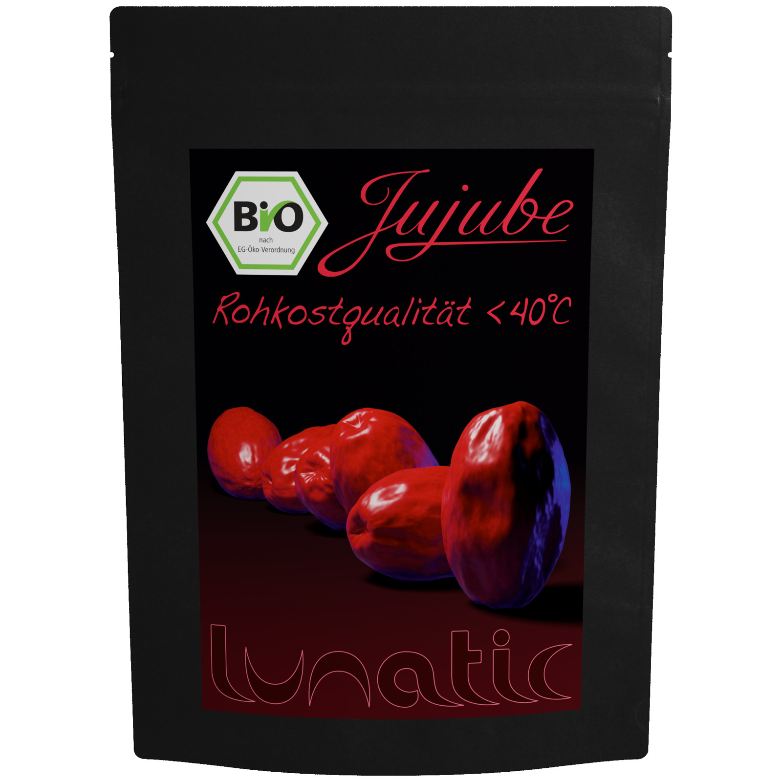 1kg Bio Jujube getrocknet - Chinesische Dattel - Hünnap - zertifizierte Rohkost