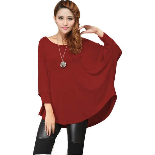 Stylish Women Ladies Loose Batwing Asymmetric Quality Knitted Baggy Top /Jumper - Picture 39 of 59