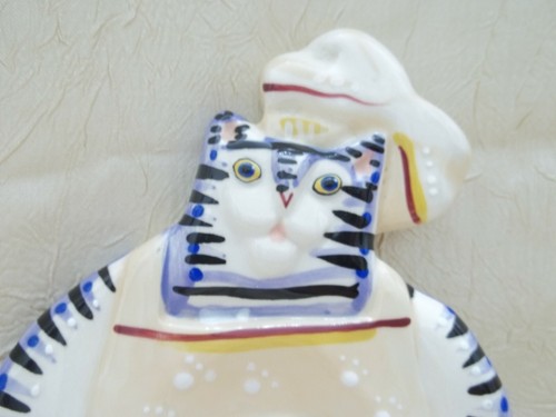 Dana Simson 2001 Cat Spoon Rest Boston Warehouse Trading Art Impressions - Picture 6 of 7