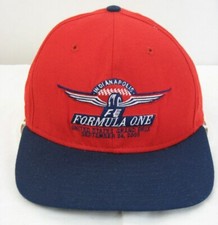 Indianapolis Formula One Racing Y2K Snapback Hat Made in USA Cap by DeLong