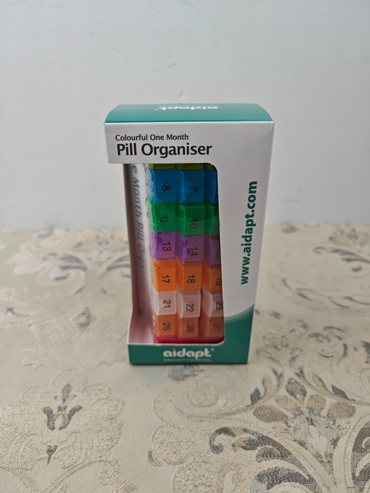 1 Month Pill Dispenser Tablet Box Organiser 2 Clearly Marked Compartments per Da