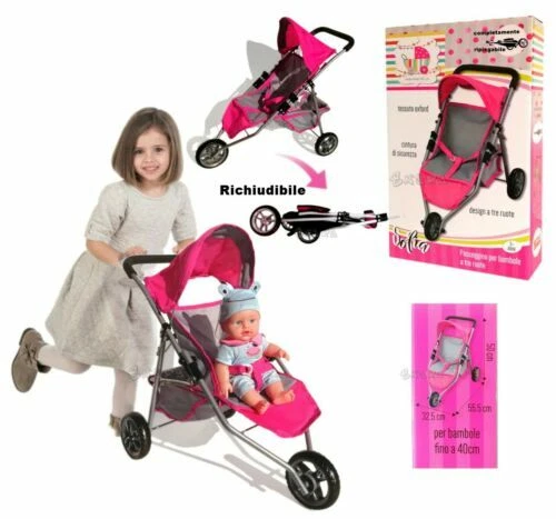 Carrozzine in metallo per bambolotti