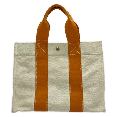 HERMES Bola Bola Beach PM Cream Orange Canvas Tote Bag