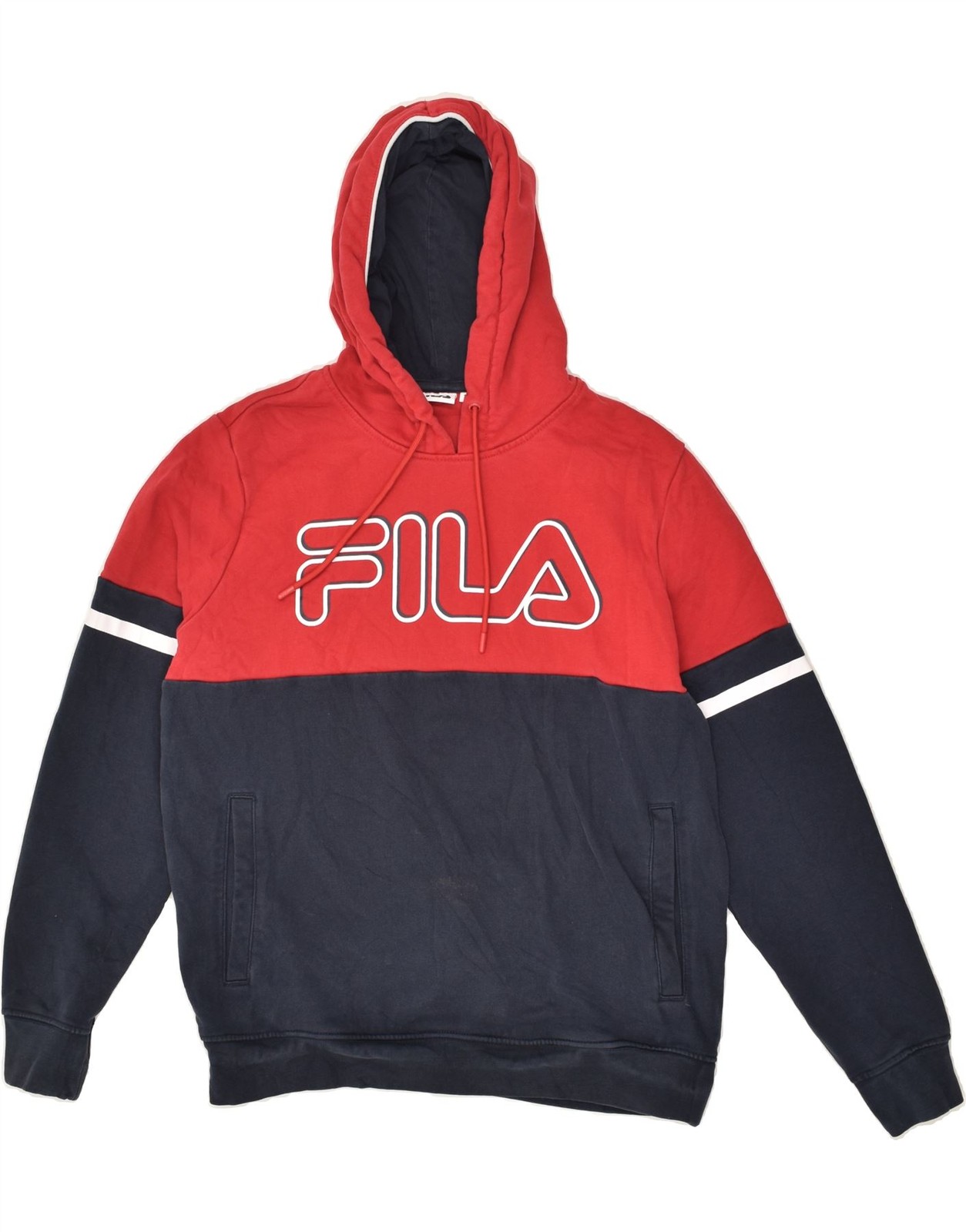 FILA Maglione Uomo Grafico con Cappuccio Piccolo Grigio Colorblock Cotone SI02