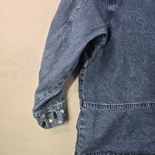 CJ Banks Women's 2pc Denim Suit Skirt Christmas Snow (Skirt Size 18W Top Sz 20W) - Picture 11 of 20