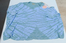 Show Me Your Mumu Mellow Tie-Dye Tunic Top Blue Stretchy Size Large, See Des.
