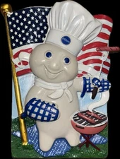 2009 PILLSBURY DOUGHBOY MAGNET 4th Of July USA Flag Patriotic by Willabee & Ward