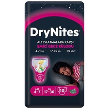 Huggies DryNites Bed wetting Pyjama Pants for Girls, Age 4-7, 10 Pants 