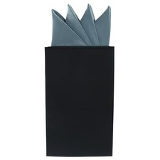 Luomorgo Prefolded Pocket Squares for Men - Triangle Fold Suit Greyish Blue