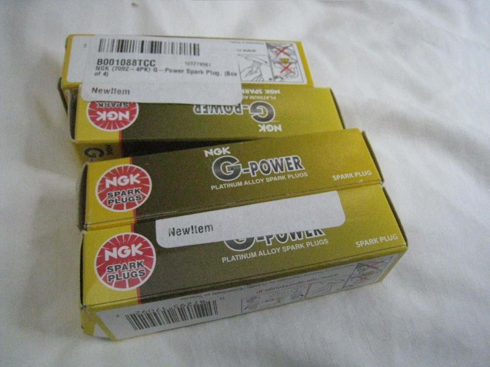 Set of 4 NGK 7092 G-Power Nickel Performance Ignition Spark Plugs BKR6EGP