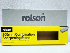 8" Rolson 200mm Combination Sharpening stone sharpening Chisel  Scissor Scythe 