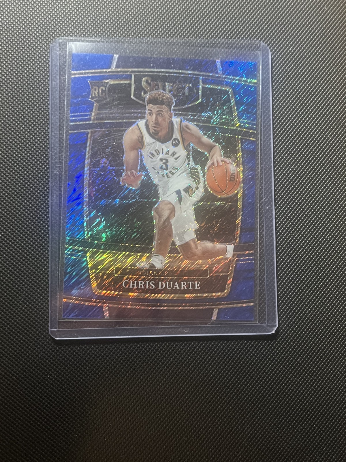 2021-22 Panini Select Basketball - CHRIS DUARTE RC #41 Blue Shimmer Prizm SP
