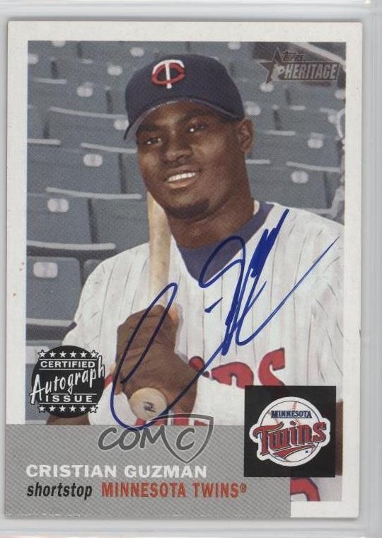 2002 Topps Heritage Real One Cristian Guzman #RO-CG Auto n8a