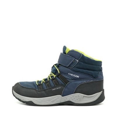 GEOX Damen Amphibiox Stiefel Blau Gelb Textil Wasserdicht Outdoor-Stiefel EU 38