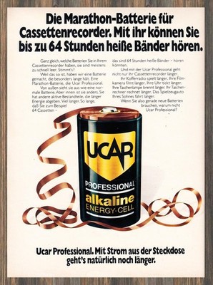 Ucar Batterien - Reklame Werbeanzeige Original-Werbung 1975