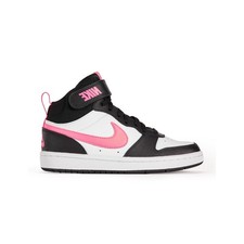 NWT Nike Big Kid's Court Borough Mid 2 Shoes, Black/Pink Sunset, Youth Size 6Y