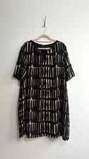 Studio 8 Dress Size 24 Black Beige Cherie Abstract Shift Phase Eight