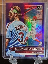 2022 Panini Donruss - Diamond Kings Bryce Harper #17 Holo Purple
