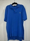 Polo Ralph Lauren 男式中号蓝色短袖 Polo 休闲衬衫