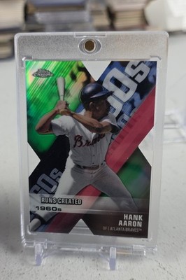 2020 Topps Chrome - Decade of Dominance Die-Cuts Hank Aaron #DOD-4 Green 20/99
