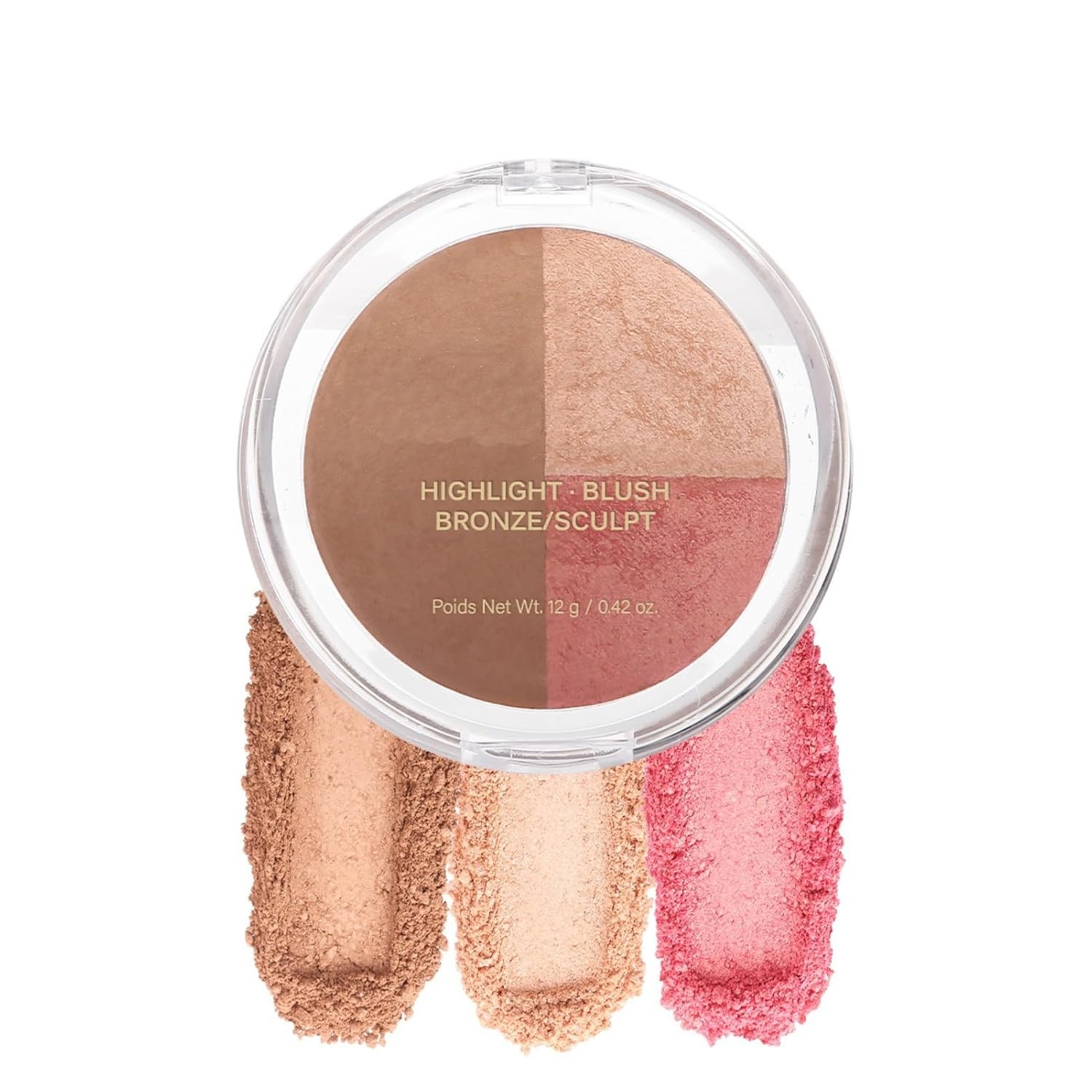 Baked Blush Highlight Bronze Powder 3-in-1 Contour Palette Sculpt Satin Silky Sm