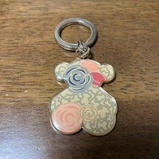 TOUS Plata Oso Dije Llavero Accesorio Lindo Diseño Coleccionable Colorido F619